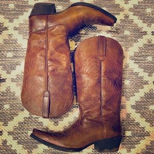 Ariat Brown Leather Cowboy Boots - Women’s 7.5